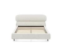 Mobili Fiver, Rossella upholstered double bed, 160x200 cm, Ash White