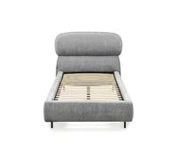 Mobili Fiver, Rossella upholstered single bed, 90x200 cm, Stone Gray