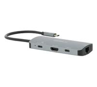 Mobilis 001382 laptop dock/port replicator Wired USB 3.2 Gen 1 (3.1 Gen 1) Type-C Black, Grey