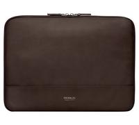 MOBILIS Laptop Sleeve up to 14 inches, Protective Pouch for PC 13 Inches in Water-Repellent Faux Leather, Elastic Support, Soft Interior Brown