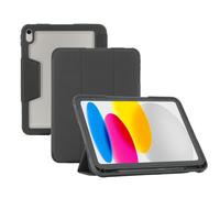 MOBILIS Ultra Reinforced Protective Case - Clear Back and Shock Absorbing Corners for iPad 11 Inch 2025 A16 (11th Gen) iPad 10.9 Inch (10th Gen) (Black)