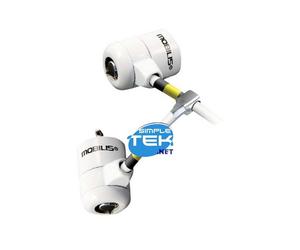 Mobilis Double Lock Security Cable With Key White 1.80m Lock