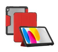 MOBILIS iPad 11" 2025 (11th Gen) iPad 10.9 (10th Gen) Ultra Reinforced Transparent Back Case Cover with Shock Absorbing Corners Red
