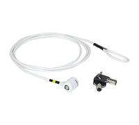 Mobilis Security Cable Keyed - Compatible with Pass Key - Steel - Length: 1.8 m - Diameter 4 mm - White/Silver