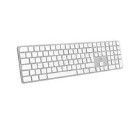 Mobility Lab KMP2000W Wireless Mac Keyboard AZERTY - Multi-Device Connectivity USB 2.4 GHz & Bluetooth - 15 Multimedia Shortcuts - Fast USB-C Charging - Ideal for Office, Home, Travel - White