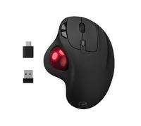 Mobility Lab Trackball Wireless Mouse - Wireless Mouse with Thumb Wheel, Adjustable Accuracy, USB and USB-C Connection, Compatible with macOS and Windows - Black