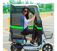 Mobility Scooter Canopy, Mobility Scooter Rain Cover with Open/Close The Window, Water-Repellent Brim, for Rain Protection White with Rear-View Mirror