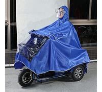 Mobility scooter cover Rain coat,electric bike raincoat,cycling raincoatWaterproof Large Rain Cape Coat Mobility Scooter Motorcycle Raincoat Rain Cover Full Protection with Visor (Blu 4XL)