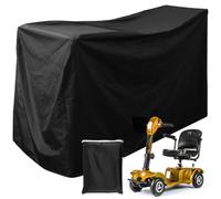 Mobility Scooter Cover with Storage Bag Heavy Duty 190D Oxford Waterproof Anti-uv Wheelchair Storage Cover Anti Dust All-Weather Outdoor Protection Cover for Most Mobility Scooter (170x61x117cm)