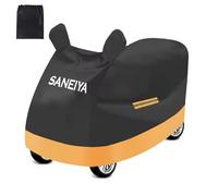 Mobility Scooter Covers for Outside Storage, 210D Oxford Dual Color Patchwork Logo Rain Cover Waterproof, with Ear Covers for Mirror Protection (121 * 58 * 109cm)