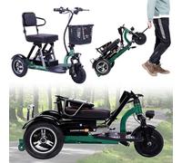 Mobility Scooter Lightweight Travel Folding Electric Mobility Scooters for Adults Foldable 3-Wheel Mobility Scooter with Comfortable Seat Ideal for Elderly Disabled