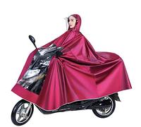 Mobility scooter rain cape,rain coat,cycling raincoatMotorbike Waterproof Lengthened Poncho Motorcycle Anti-fog Rainwear With Mirror Slots Motorcycling Large Rain Cover (Color : Red, Size : Double 5XL
