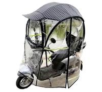 Mobility Scooter Rain Cover and Sun Visor Canopy for Motorcycle - Weather Protection Windshield with Rearview Mirror Compatibility