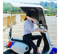 Mobility Scooter Rain Cover Canopy, Universal Electric Cycling Waterproof Sun Canopy, Sunshade for Scooters Battery Car Motorcycle(Color:White)