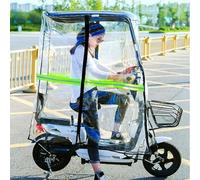 Mobility Scooter Rain Cover Canopy, Universal Electric Motorcycle Sunshade with Reflective Strips and Pocket, Full Enclosure for Protection from Elements