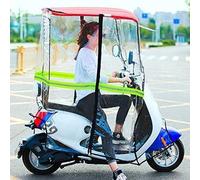 Mobility Scooter Rain Cover Canopy - Universal Electric Motorcycle Sunshade with Reflective Strips and Pocket, Full Enclosure for All-Weather Protection