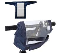 Mobility Scooter Rain Cover Canopy, Waterproof Clear Tiller Cover, Universal Fit Waterproof Dashboard Protector for Wheelchair & Mobility Scooter Accessories, Lightweight and Durable (Navy)