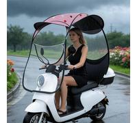 Mobility Scooter Rain Cover, Waterproof Electric Bike Canopy with Transparent Window and Reflective Strips, Oxford Fabric Scooter Umbrella for Outdoor Protection