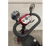 Mobility Scooter Rear View Mirrors, Universal Clip-On Design, Adjustable Black Pair with Round Reflective Surface
