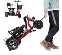 Mobility Scooters 3-Wheel Mobility Scooter,Sport Mobility Scooter,Scooters for Senior Citizens,Mobility Aids,Foldable/Lightweight,Including Battery red