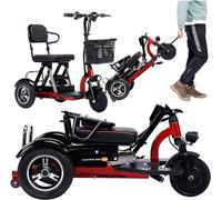 Mobility Scooters,Foldable Lightweight 3-Wheel Mobility Scooter - Up to 45km Battery Life - Comfortable Seat - Ideal for Elderly & Disabled
