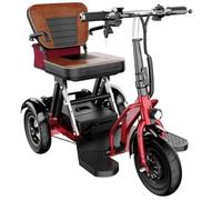 Mobility Scooters Foldable Lightweight 3-Wheel with Lights Foldable Lightweight 3 Wheel Mobility Scooter Comfortable Seat and Baskets in Front and Rear Easy to Travel