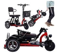 Mobility Scooters for Adults,Foldable Lightweight 3-Wheel Mobility Scooter Comfortable Seat - Ideal for Elderly & Disabled