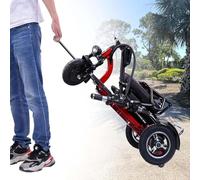 Mobility Scooters for Adults Foldable Lightweight 3-Wheel Portable Mobility Scooter Mobility with LED Headlights And BasketComfortable Seat Deal for Elderly Disabled,C