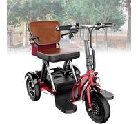 Mobility Scooters for Adults Foldable Lightweight 3-Wheel Portable Mobility Scooter Mobility with LED Headlights And BasketComfortable Seat Deal for Elderly Disabled,G