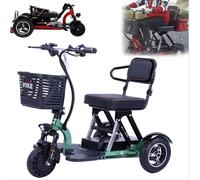 Mobility Scooters for Adults Foldable Lightweight 3 Wheel with Led Headlight Basket Cup Holder and Control Panel Lightweight Portable for All Terrain