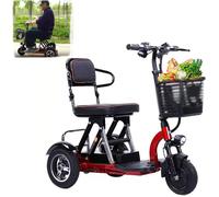 Mobility Scooters for Adults Lightweight, 3 Wheel Foldable Mobility Scooter with Removable Battery, Comfortable Seat - Ideal for Elderly & Disabled