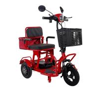 Mobility Scooters for Adults,Motorized 3 Wheel Travel Wheelchair for Seniors,Scooter Lightweight,Easy Folding,Comfortable Seat, for the Elderly, Disabled Red,30A