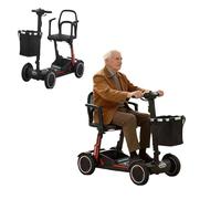 Mobility Scooters for Adults, Scooter Folding Mobility,20KM Range 4 Wheel Electric Wheelchair Device with LED Headlight,Scooter Lightweight,For the Elderly, Disabled 30A