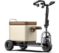 Mobility Scooters for Adults Scooter for Seniors Foldable Electric Mobility Scooter Smart Riding Scooter Suitcase 52 L, Up to 70km, Brushless Motor (Beige, 18AH)