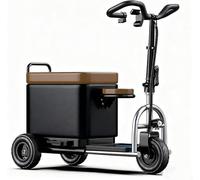 Mobility Scooters for Adults Scooter for Seniors Foldable Electric Mobility Scooter Smart Riding Scooter Suitcase 52 L, Up to 70km, Brushless Motor (Beige, 12AH)