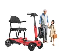 Mobility Scooters for Adults Sport Mobility Scooter 270W Brushless Motor Load-Bearing Capacity: 120Kg Ideal for Elderly Red,13A*2