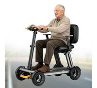 Mobility Scooters,Lightweight Foldable Airline Approved,Scooters for Senior Citizens,15Km Range,Light Mobility Scooter 120Kg Load Capacity Grey 10ah