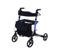 Mobility Scooters Lightweight Rolling Walker, Foldable Rollator with Seat Padded Backrest, Height Adjustment Folding Walking Aid for Seniors and Adults