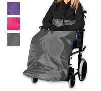 Mobility Smart Luxury Wheelchair Apron - Grey | Adult 100% Waterproof Weather Proof Fleece Lined Warm Comfort Blanket Leg Protective Cover