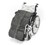 Mobility Smart Luxury Wheelchair Cosy with Inside Pocket & Easy Zip - Medium - Grey | Adult 100% Waterproof Weather Proof Fleece Lined Warm Comfort Blanket Leg Cover Zipped