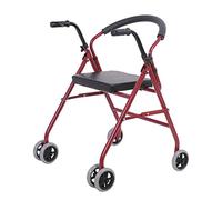 Mobility Walker Foldable Aids Frame Walker Wheel with Seat for Disabled Elderly Walker Hand Push Walker