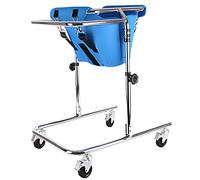 Mobility Walker Folding Kids Rolling Walker with Seat & Wheels Kids with Cerebral Palsy & Disability Walking Aid Removable Metal(Blue,Medium)