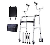 Mobility Walker Folding Walkers with Wheels Lightweight Walkers for Seniors Axillary Support Assistor Disability Aids Walkers Indoor Walkers for Seniors Frame