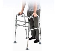 Mobility Walker Frames for The Elderly Four Feet Aid with Armrest Anti Fall Walk Aluminum Aid 2 Styles Load Bearing 100Kg,A