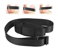 Mobilization Belt, Adjustable Physical Mobilization Fascia Band Pt Strap with Thick Cushioning Pad for Yoga Gait Stretching Mobility Full Body Techniques (Black)