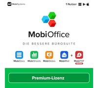 MobiOffice Premium: 4-in-1-Bürosuite für Windows | Premium-Lizenz | Textverarbeitung, Tabellenkalkulation, Präsentationen, E-Mail + kostenloser PDF-Reader