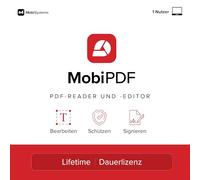 MobiPDF Lifetime - Professioneller PDF Editor | Lebenslange Lizenz | Bearbeiten, Schützen, Kommentieren, Ausfüllen und Signieren von PDFs für 1 Windows PC