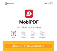 MobiPDF Ultimate | Full PDF Editing, Signing & Security | Form Creation, PDF Conversion & OCR | 100GB MobiDrive Storage | Mobile Support for Android & iOS