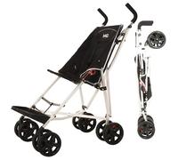 MobiQuip XL Disability Pushchair, Black - Special Needs Stroller for Older Children up to 50kg - Lightweight Folding Aluminium Frame - Adjustable Footplate & 5-Point Harness - Smooth & Portable