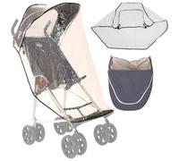 MobiQuip XL Pushchair All Weather Accessories Pack - Sun Hood with Vision Panel & Rain Cover - Year-Round Official Accessories for MobiQuip XL Special Needs Buggy - Coordinates with Blue XL Stroller